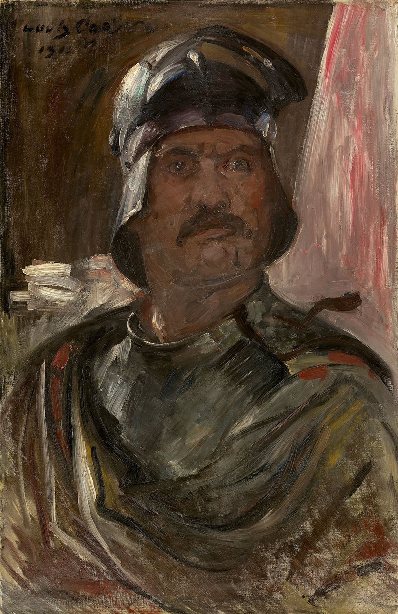 Selbstporträt in Rüstung von Lovis Corinth
