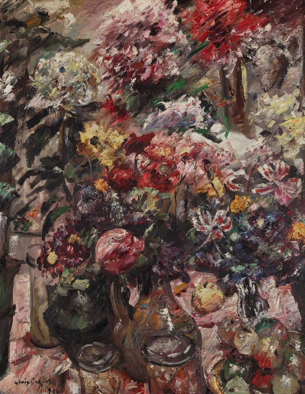 Stillleben mit Chrysanthemen und Amaryllis von Lovis Corinth
