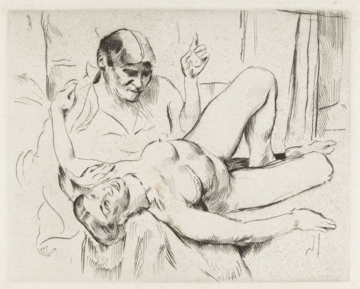 Weißer Akt (Weissagung) von Lovis Corinth