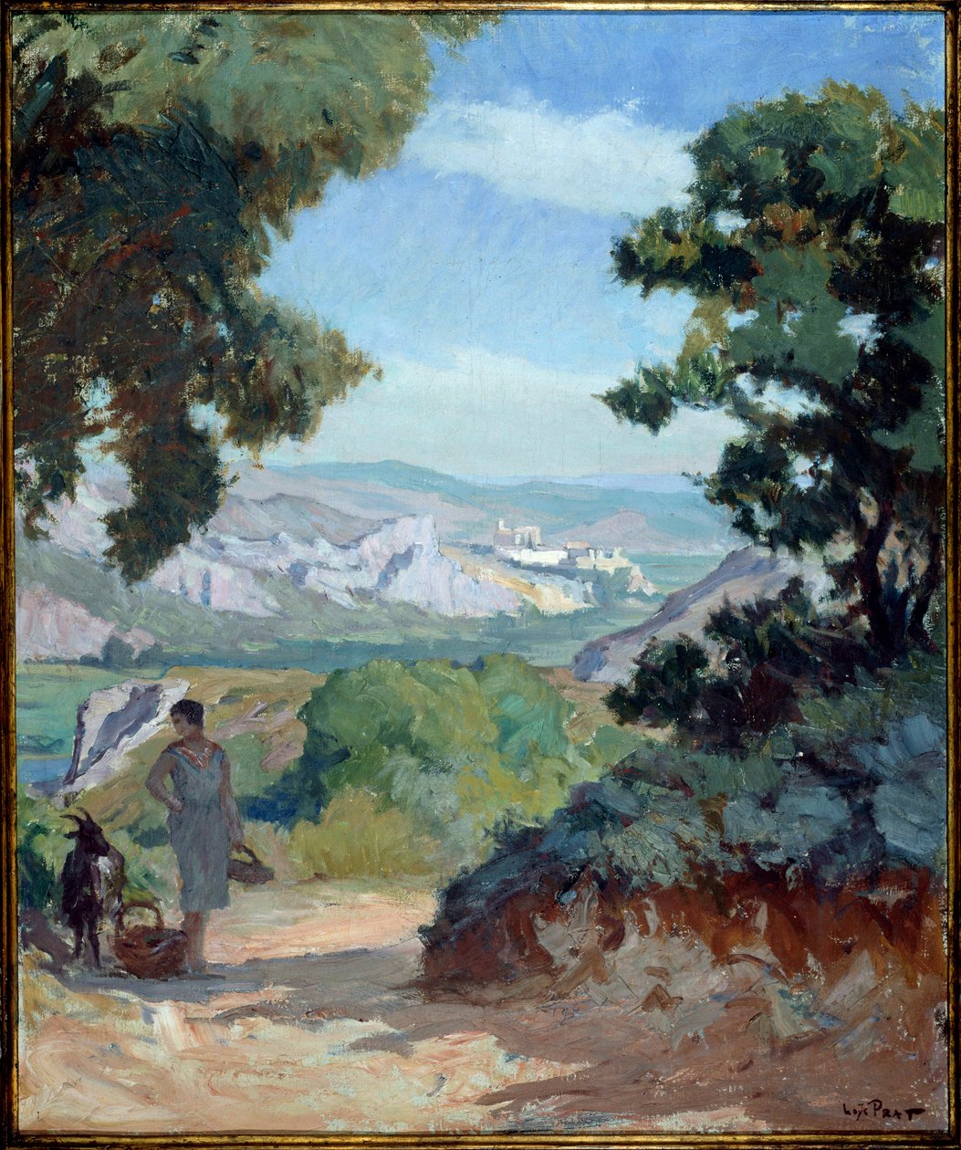 Rhodanische Landschaft. Gemälde von Joseph Loys Prat, 20. Jahrhundert von Loys Prat