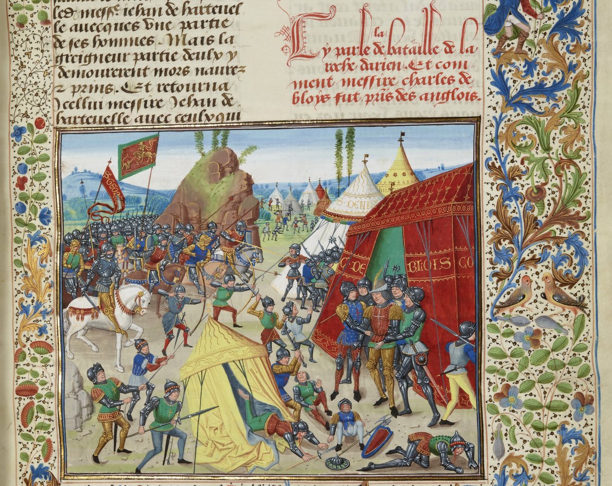 Gefangennahme von Charles von Blois in der Schlacht von La Roche-Derrien, ca. 1470-1475 von Loyset Liedet