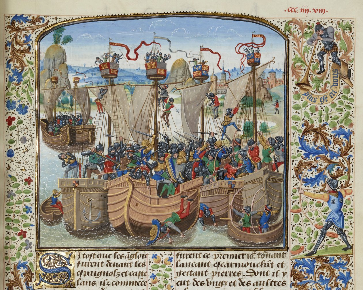 Die Schlacht von La Rochelle von Loyset Liedet