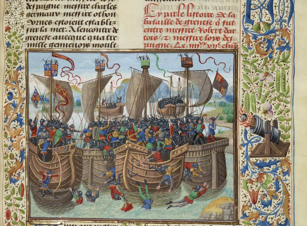 Die Seeschlacht von Guernsey von Loyset Liedet