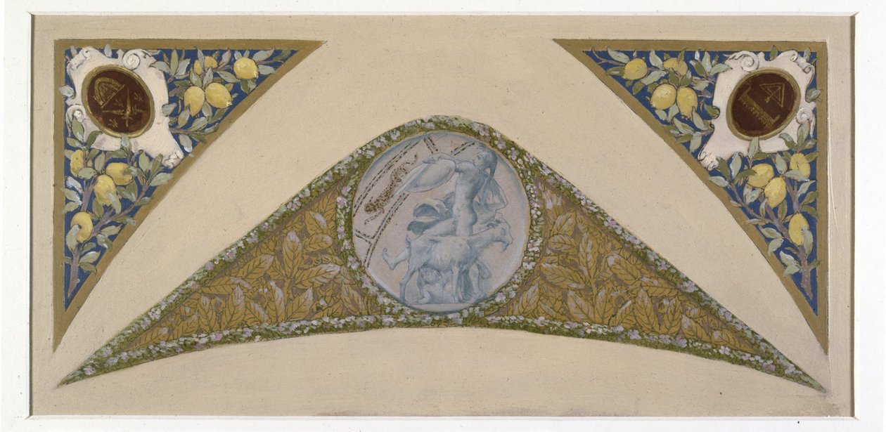 Skizze für die Festtreppe im Pariser Rathaus: Steinbock, zwischen 1888 und 1898 von Luc Oliver Merson