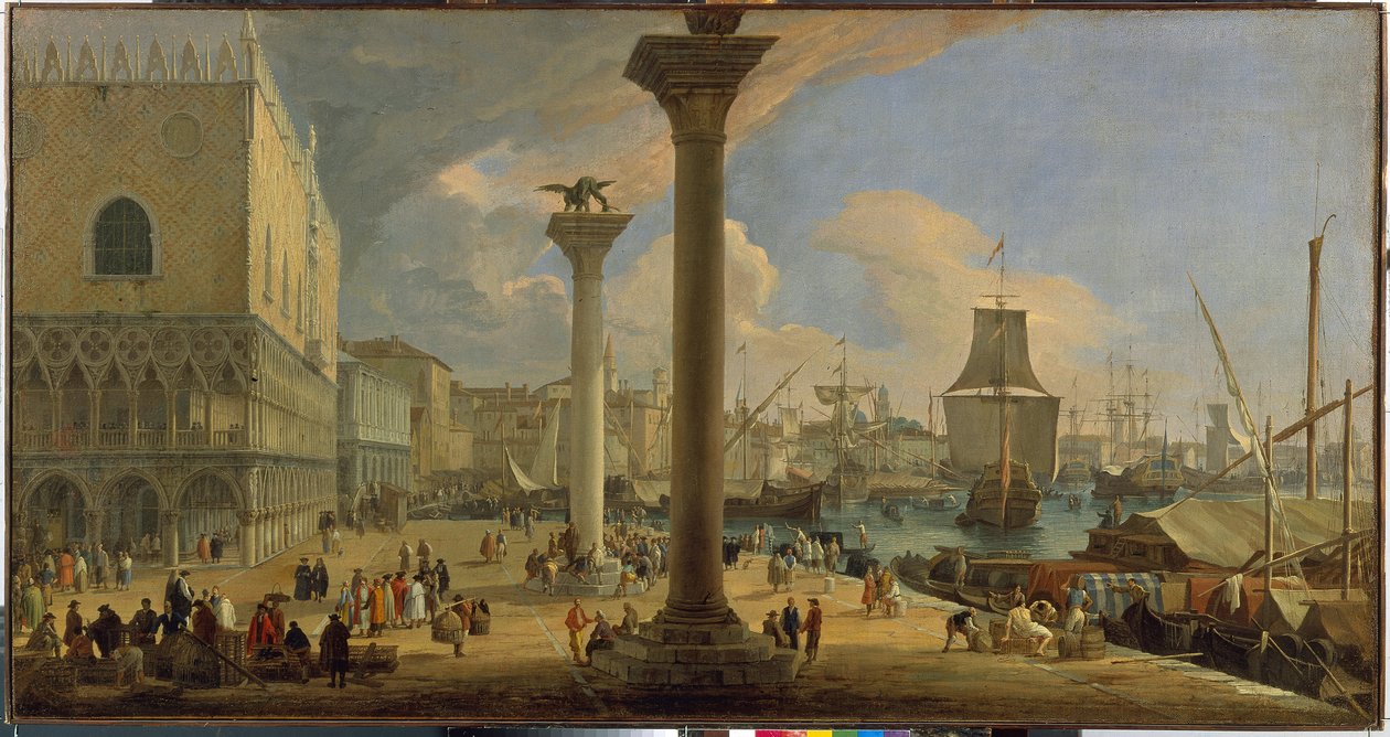 Der Molo und der Dogenpalast (Venedig, Italien) von Luca Carlevaris