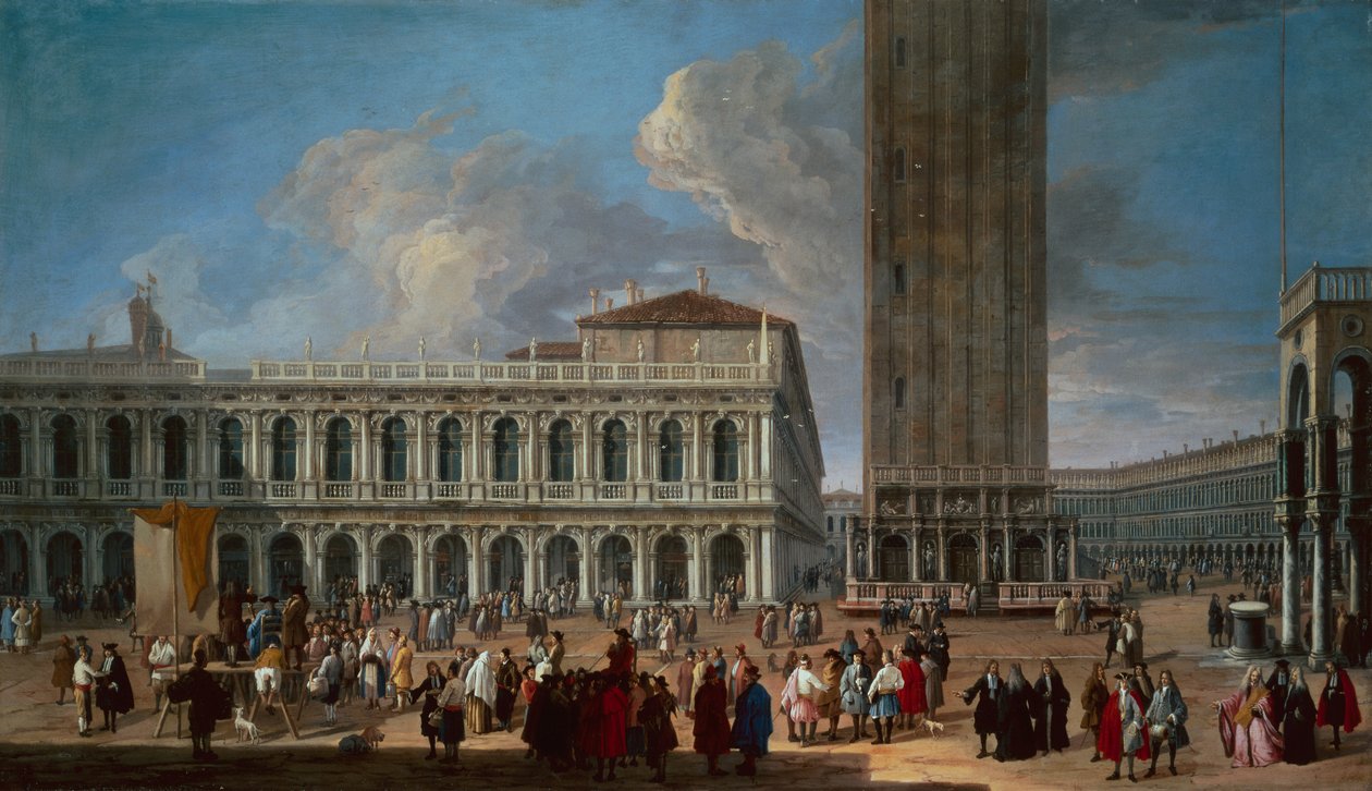 Die Piazzetta und der Markusplatz, Venedig von Luca Carlevaris