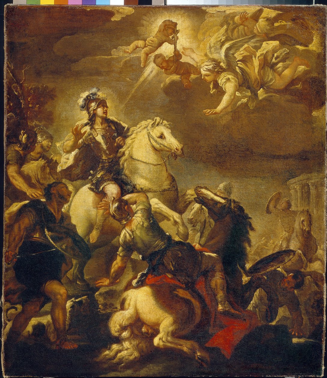 Die Erscheinung des Kreuzes vor Kaiser Konstantin von Luca Giordano