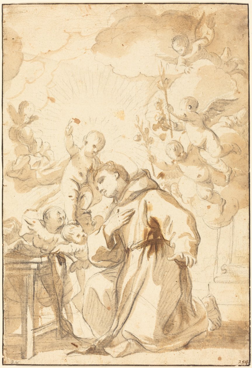 Der heilige Antonius von Padua von Luca Giordano