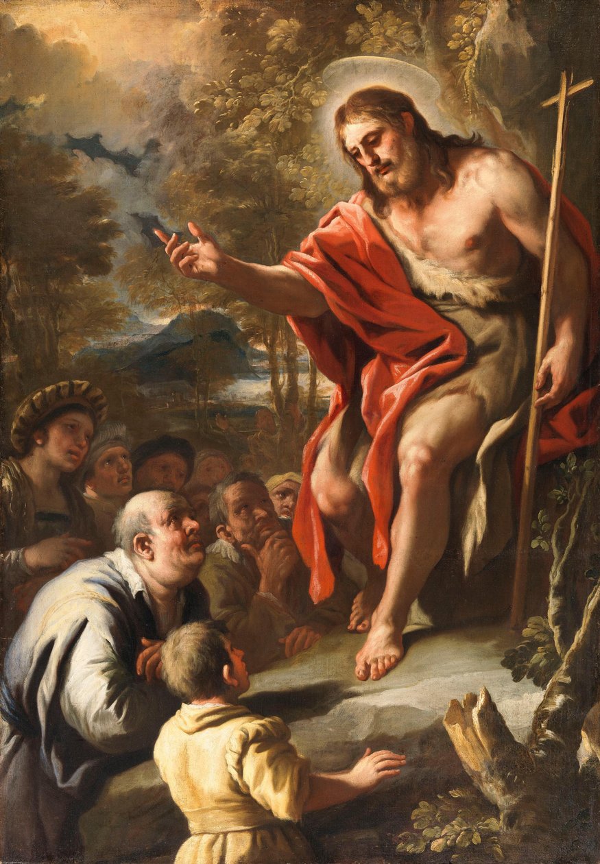 Der heilige Johannes predigt in der Wildnis von Luca Giordano