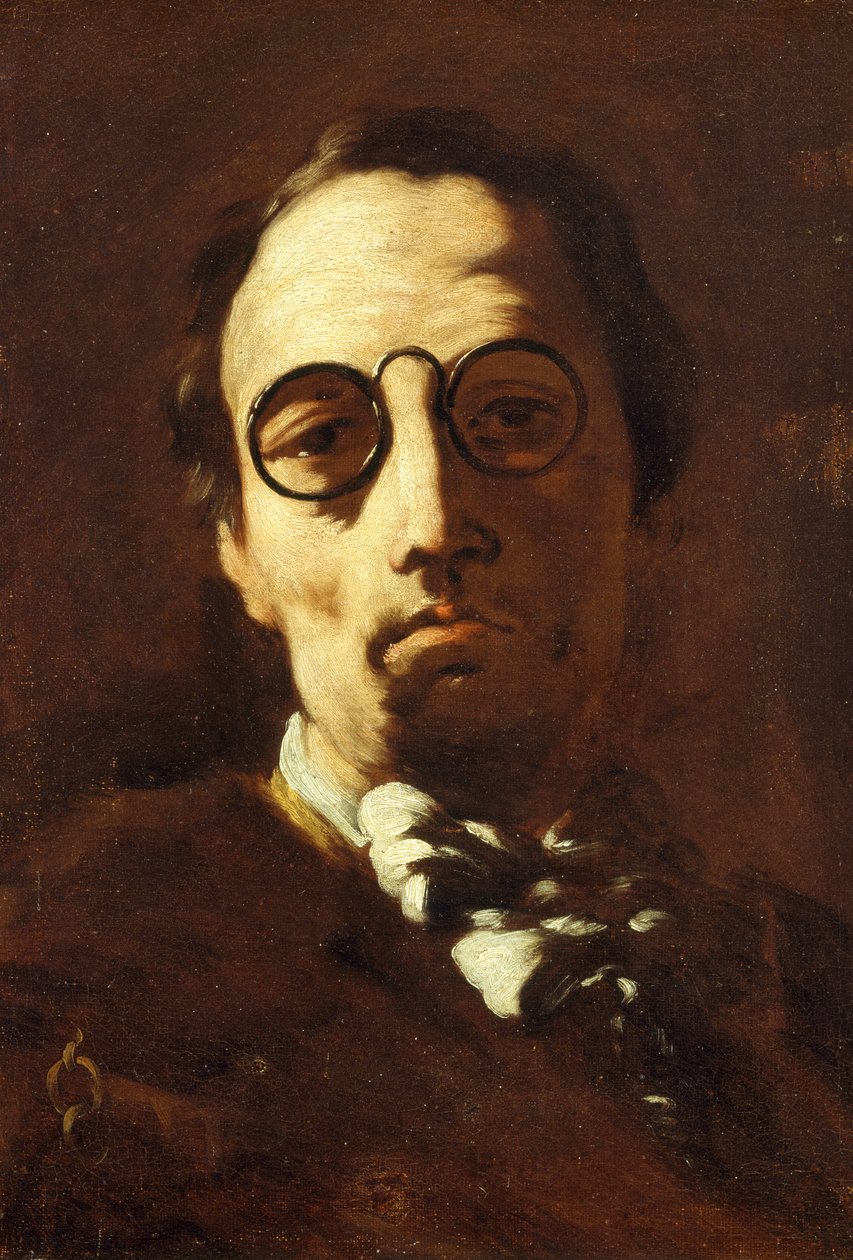 Selbstporträt, Öl auf Leinwand, 46,8x35,3 cm von Luca Giordano