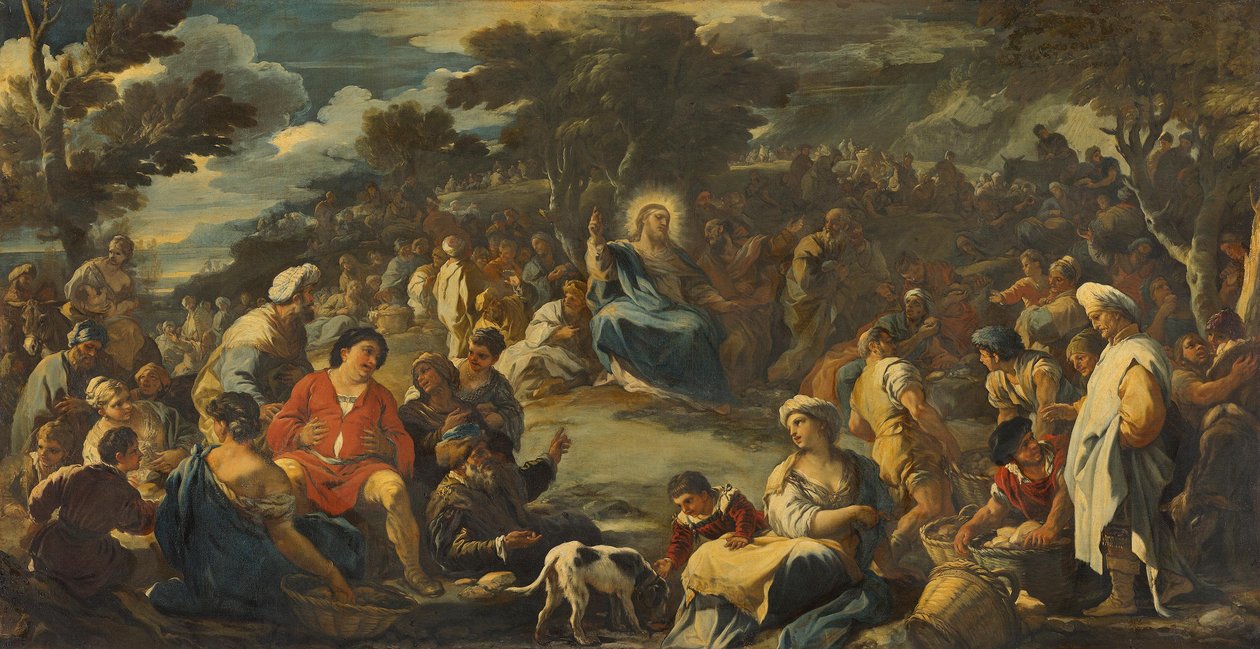 Speisung der Zehntausend (Die Wunderbare Brotvermehrung) von Luca Giordano