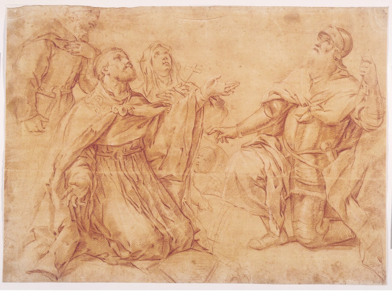 Die Heiligen Augustinus, Nikolaus von Tolentino, Teresa und Wilhelm von Luca Giordano