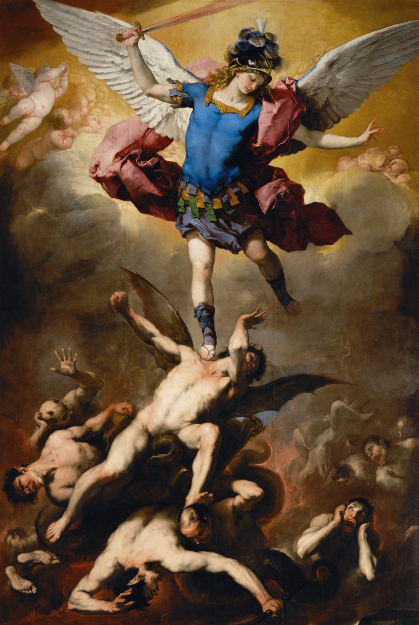 Der Fall der rebellischen Engel von Luca Giordano