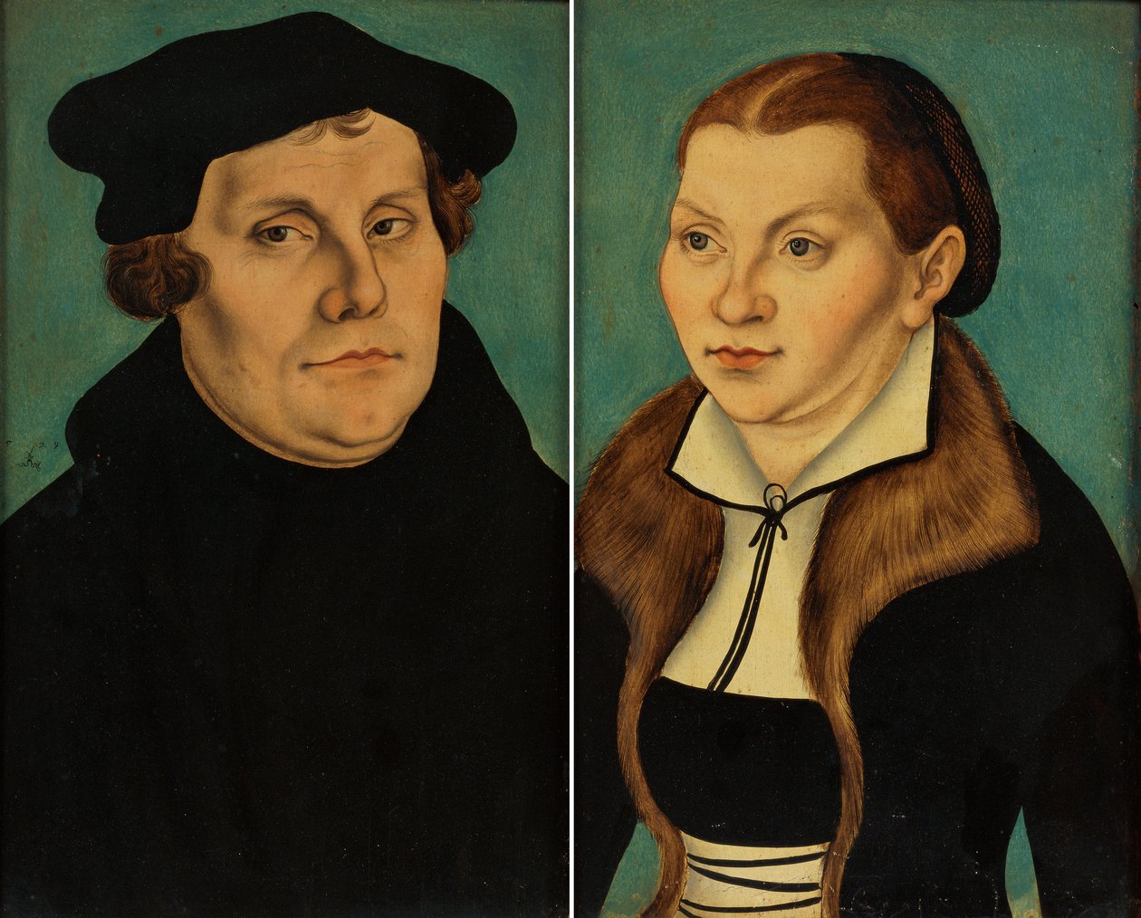 Doppelporträt Martin Luther und Katharina Bora von Lucas Cranach the Elder
