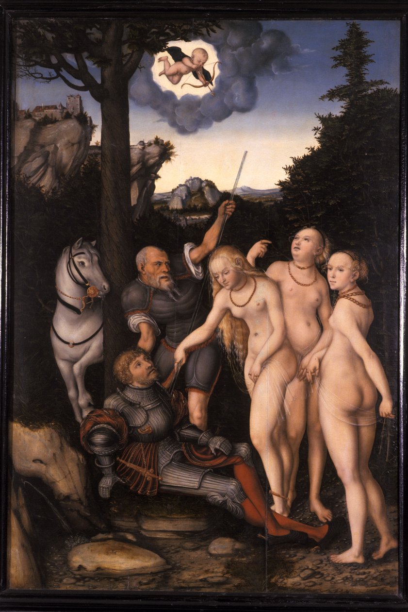 Das Urteil des Paris, 1540-46 von Lucas Cranach the Elder