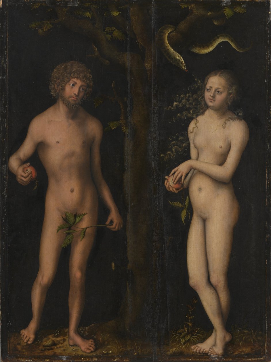 Adam und Eva von Lucas Cranach the Elder