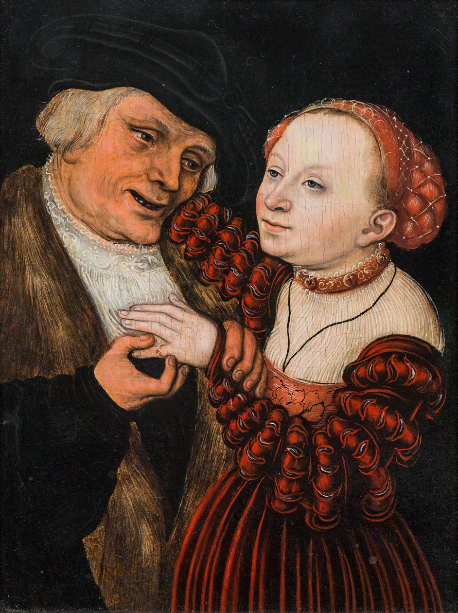 Der verliebte Alte von Lucas Cranach the Elder
