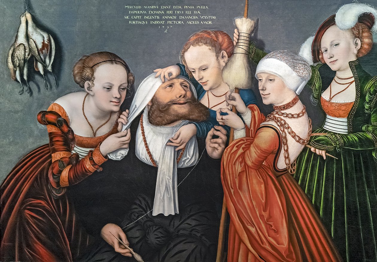 Herkules bei Omphale von Lucas Cranach the Elder