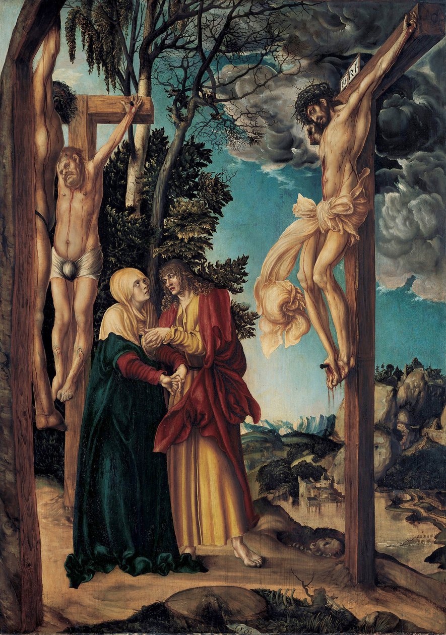Klage unter dem Kreuz von Lucas Cranach the Elder