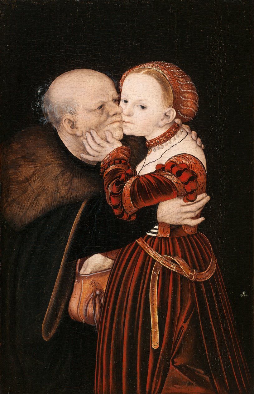 Ungleiches Paar / Der alte Narr von Lucas Cranach the Elder