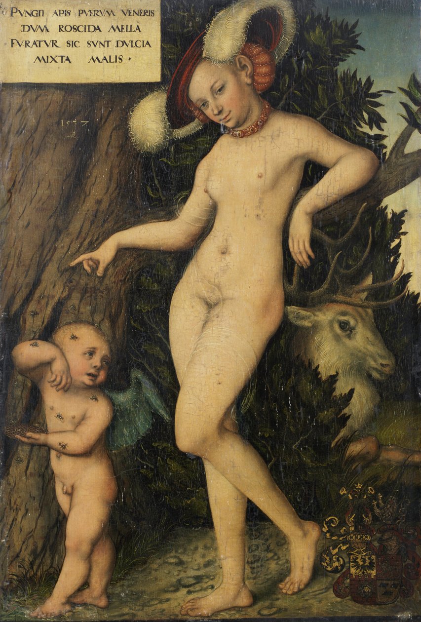 Venus mit Amor als Honigdieb von Lucas Cranach the Elder