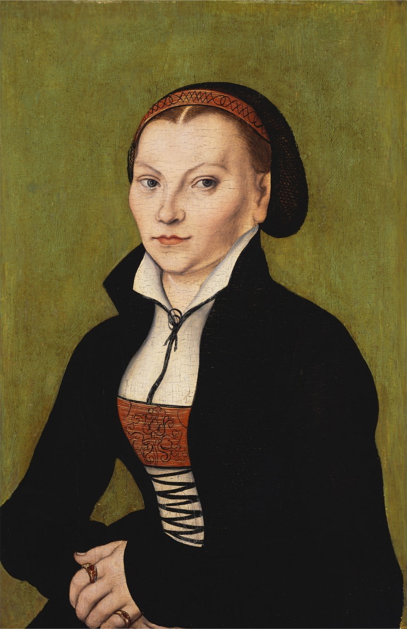 Katharina von Bora, Halbfigur, nach links blickend von Lucas Cranach the Elder
