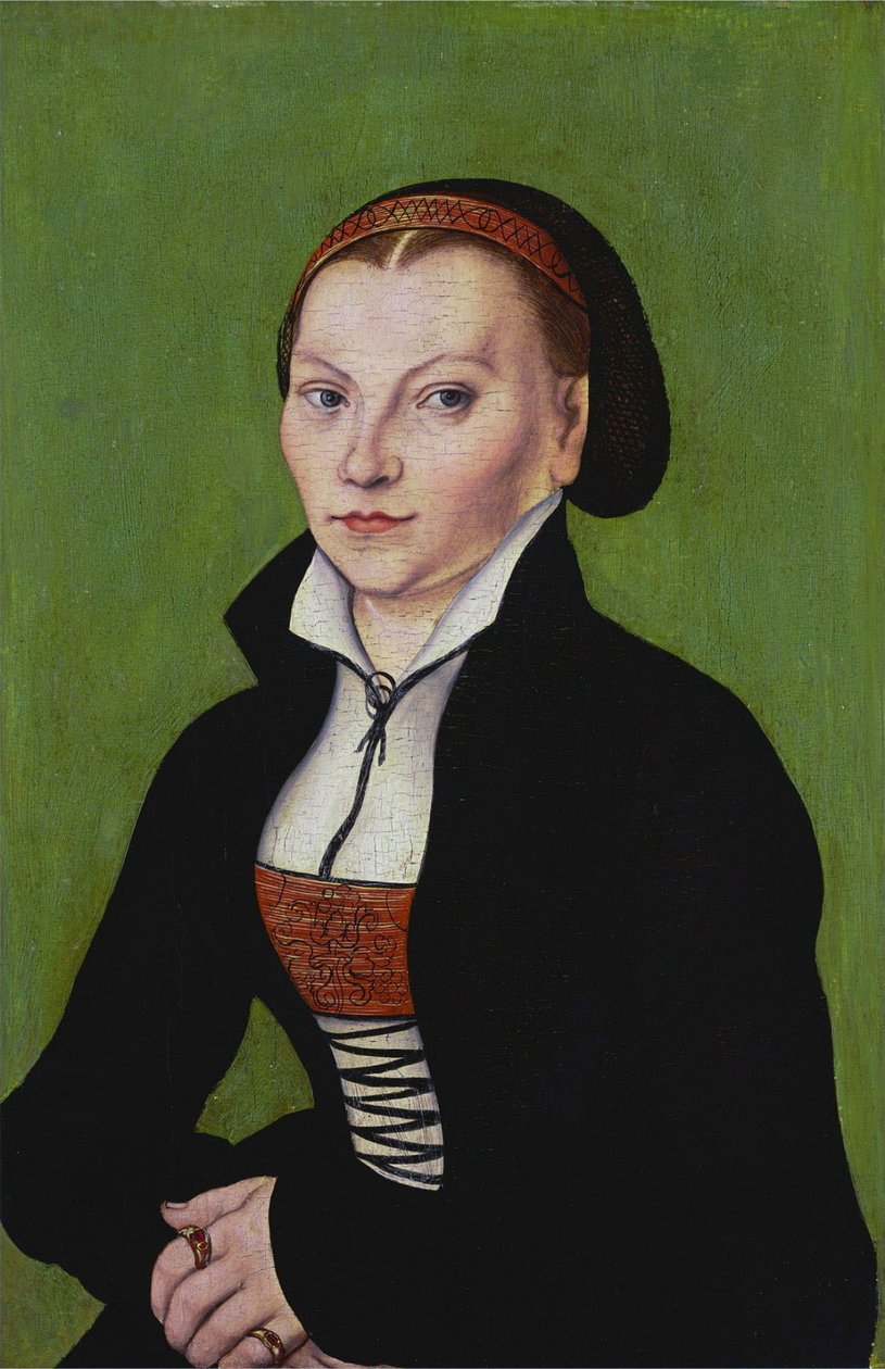 Katharina von Bora, Halbfigur, nach links gewandt von Lucas Cranach the Elder