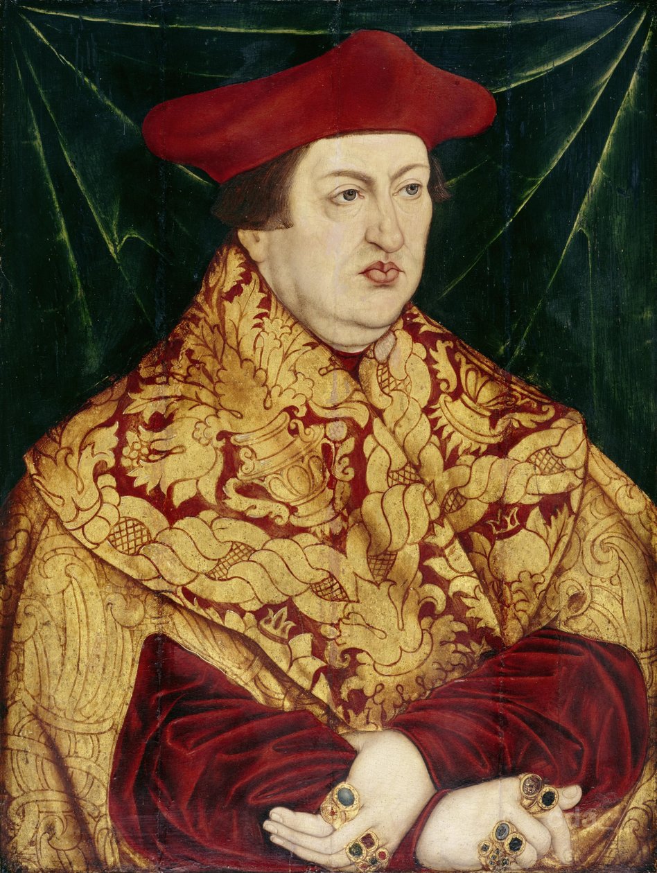 Porträt von Kardinal Albrecht von Brandenburg von Lucas Cranach the Elder