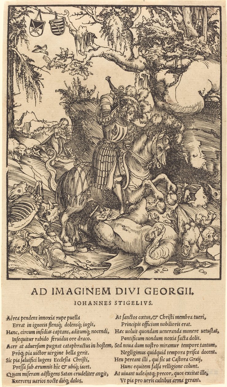 Heiliger Georg und der Drache von Lucas Cranach the Elder