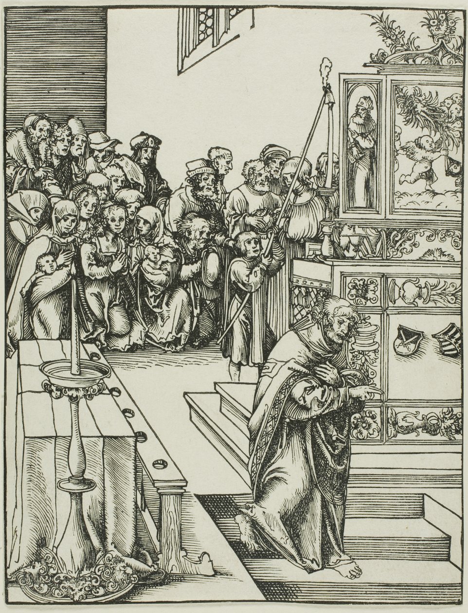 Der heilige Johannes, aus Das Martyrium der Apostel von Lucas Cranach the Elder