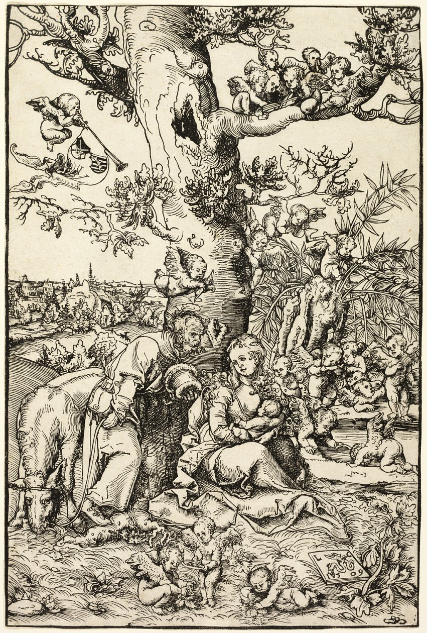 Die Rast auf der Flucht nach Ägypten von Lucas Cranach the Elder