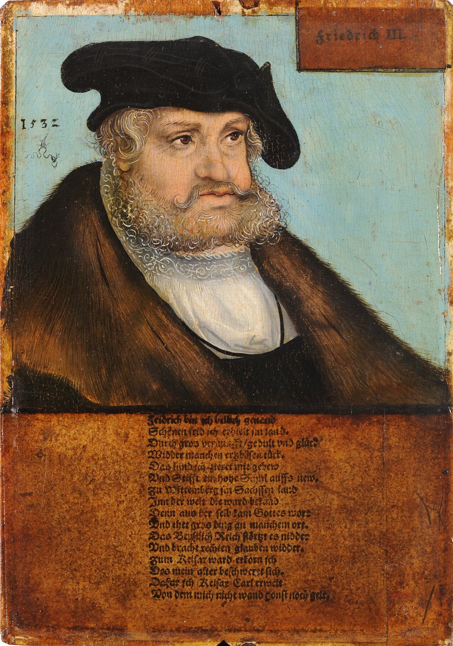 Friedrich III. der Weise, Kurfürst von Sachsen von Lucas Cranach the Elder and workshop