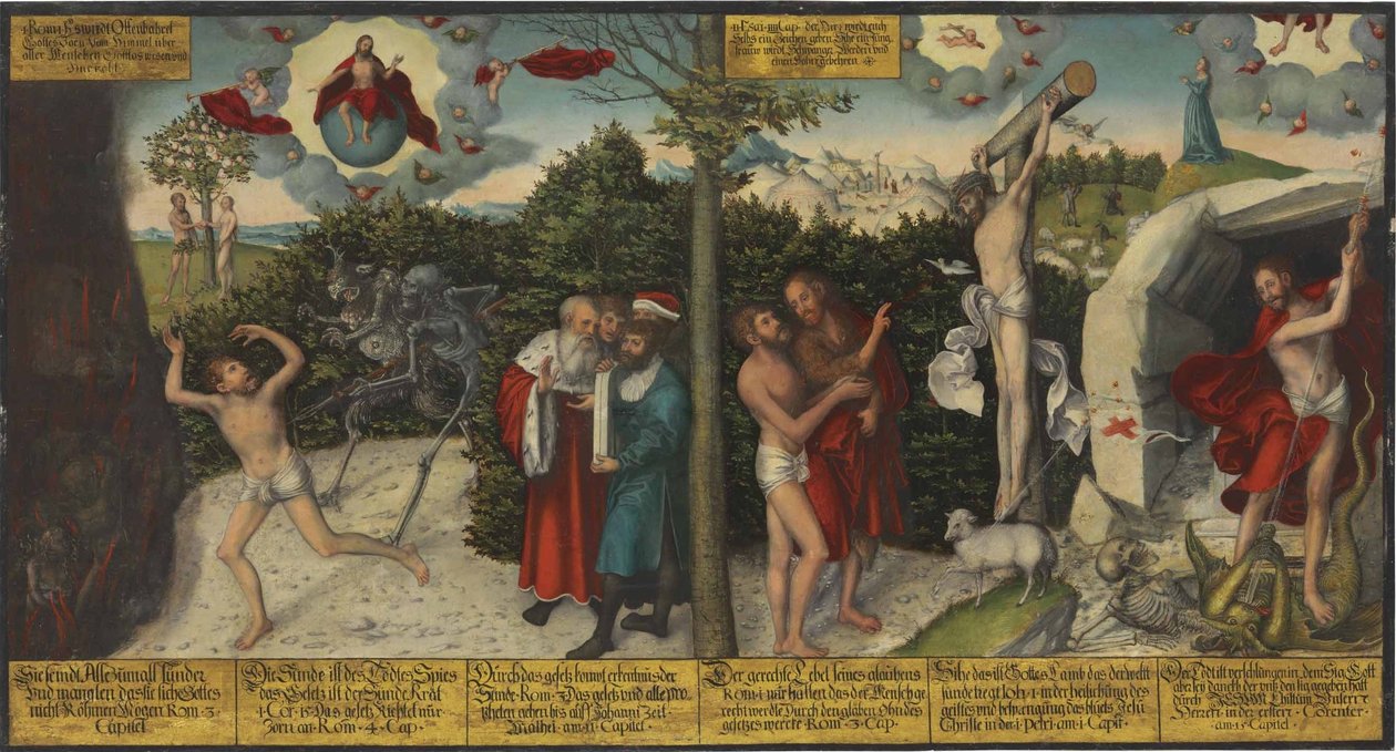 Gesetz und Gnade von Lucas Cranach the Elder and workshop