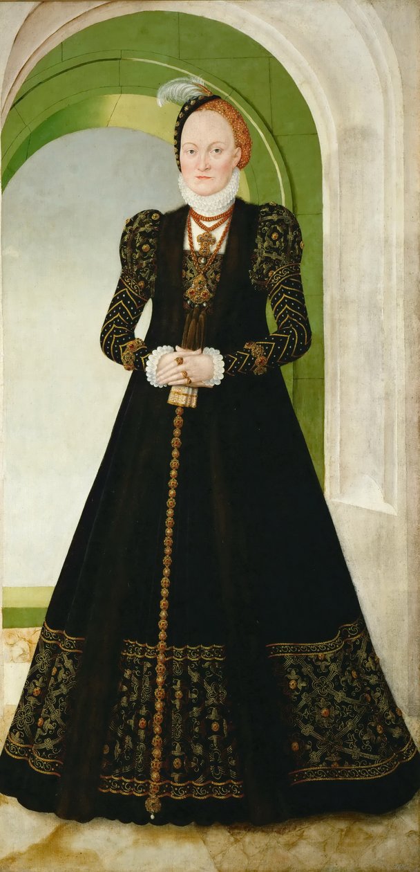 Anna von Dänemark (1532-1585), Kurfürstin von Sachsen von Lucas Cranach the Younger