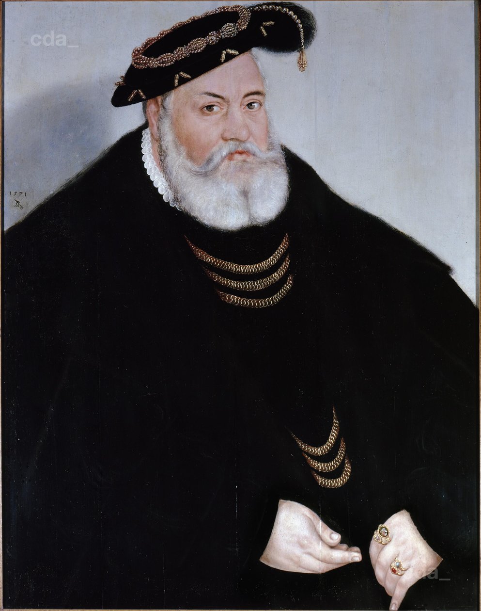 Porträt des Markgrafen Georg des Frommen von Brandenburg-Ansbach von Lucas Cranach the Younger