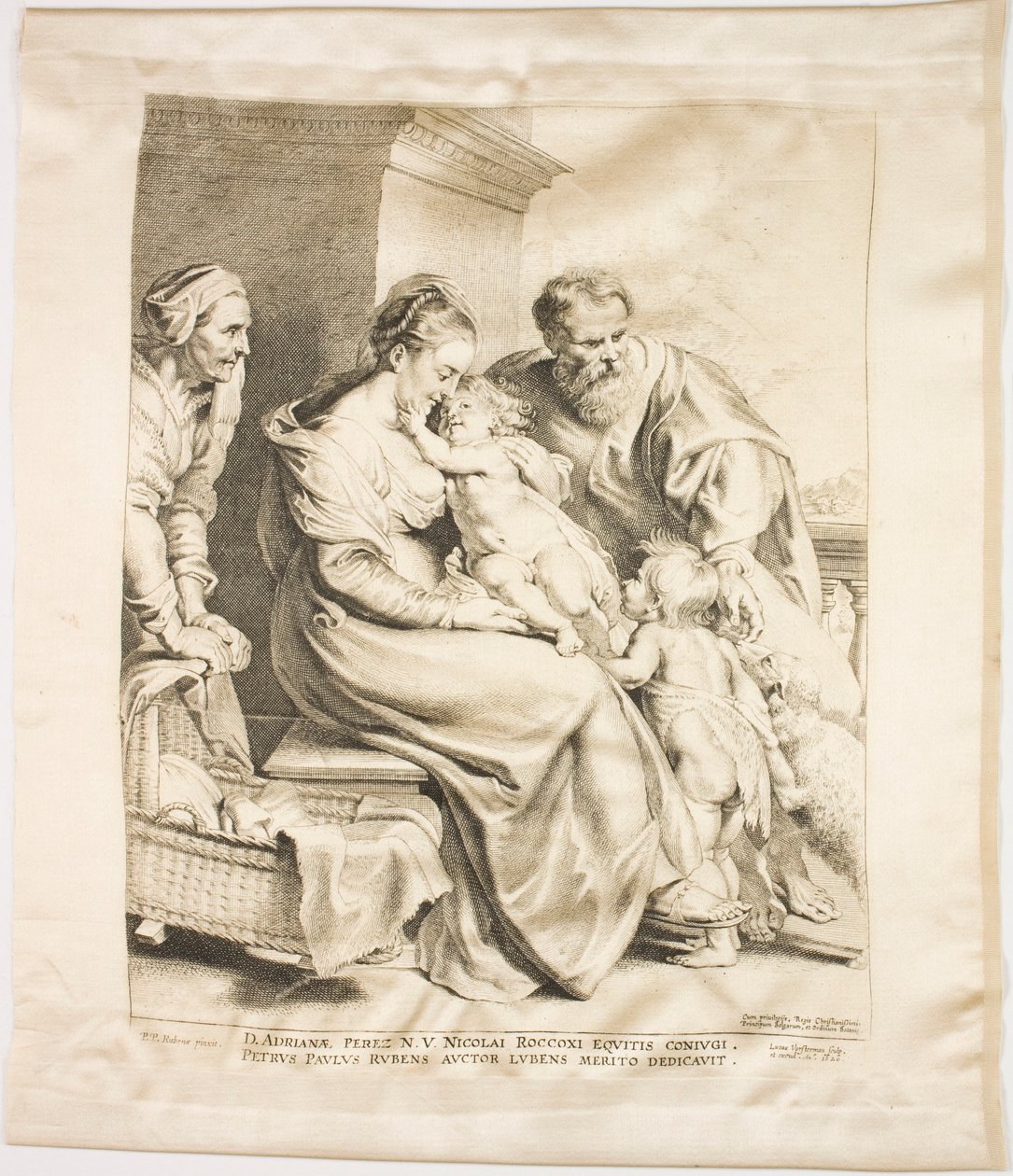 Die Heilige Familie mit Johannes und Elisabeth von Lucas Emil Vorsterman