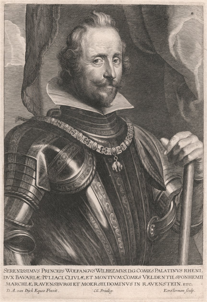 Serenissimus Princeps Wolfangus Wilhelmus, D.G. Comes Palatinus Rheni, Dux Bavariae von Lucas Vorsterman
