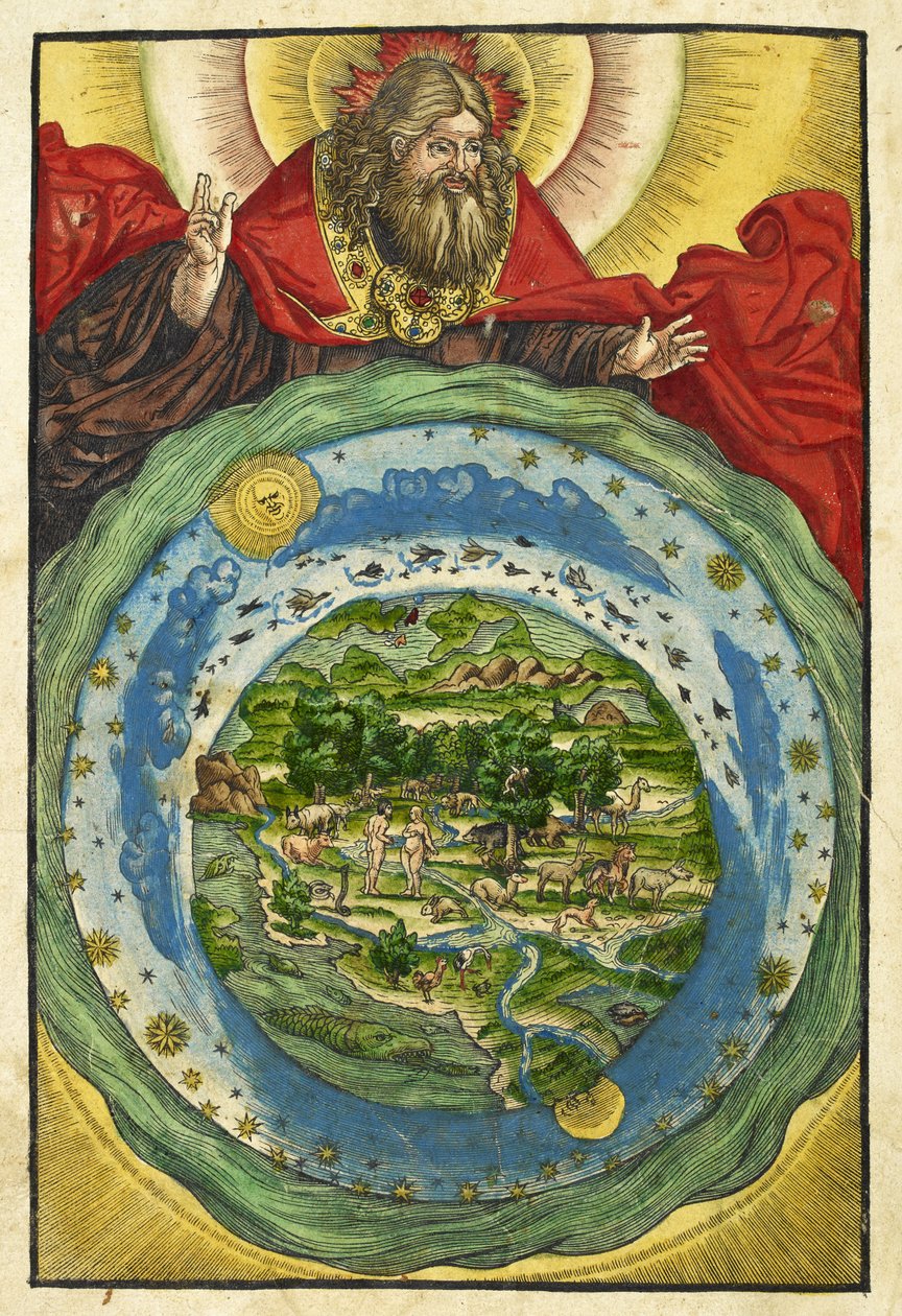 Holzschnitt des Gartens Eden - Aus "Biblia, das ist, die gantze Heilige Schrifft Deudsch. Mart. Luth." von Lucas the Elder Cranach