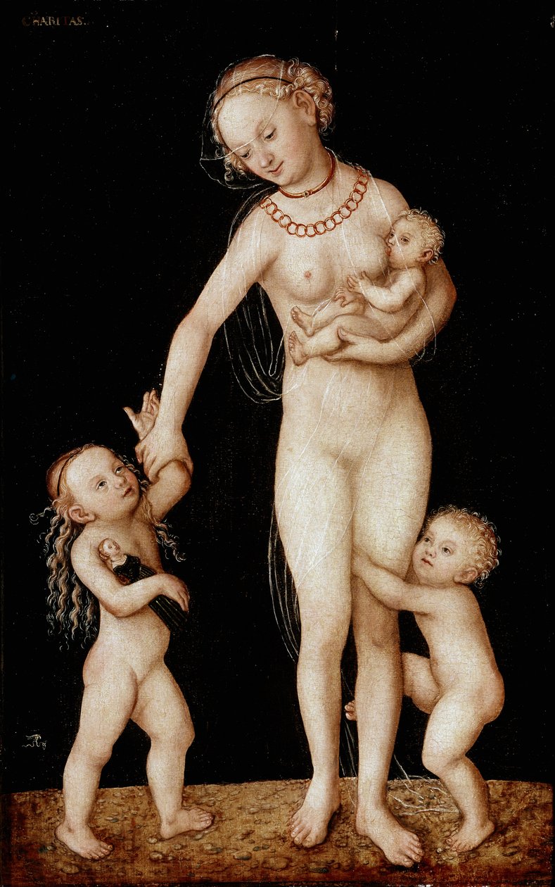 Nächstenliebe von Lucas the Elder Cranach