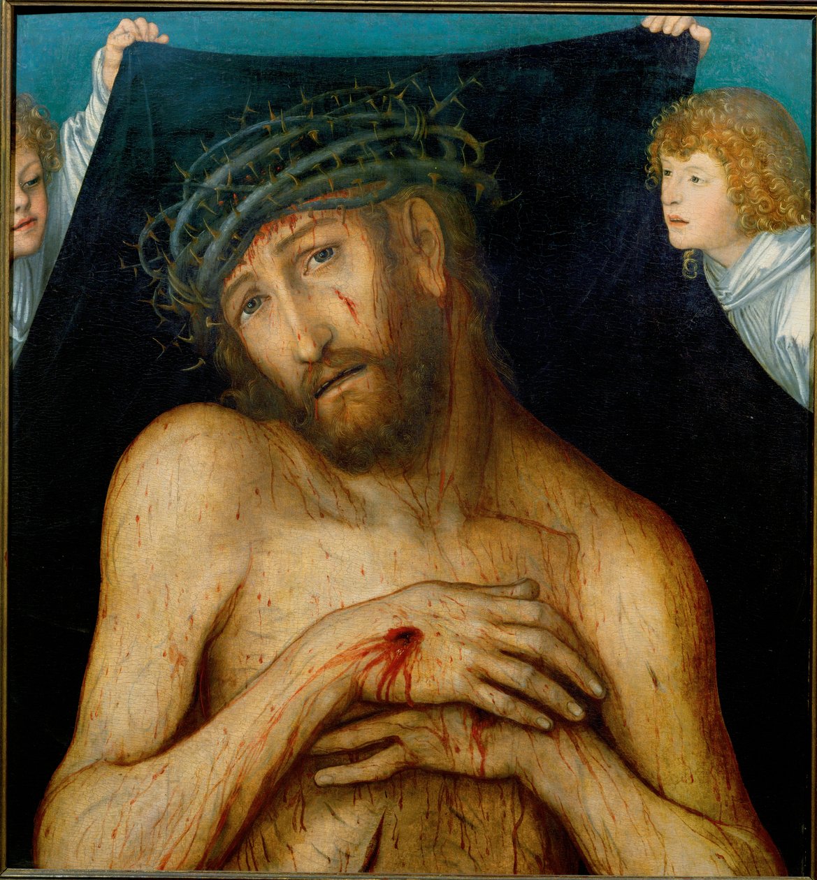 Christus mit der Dornenkrone von Lucas the Elder Cranach
