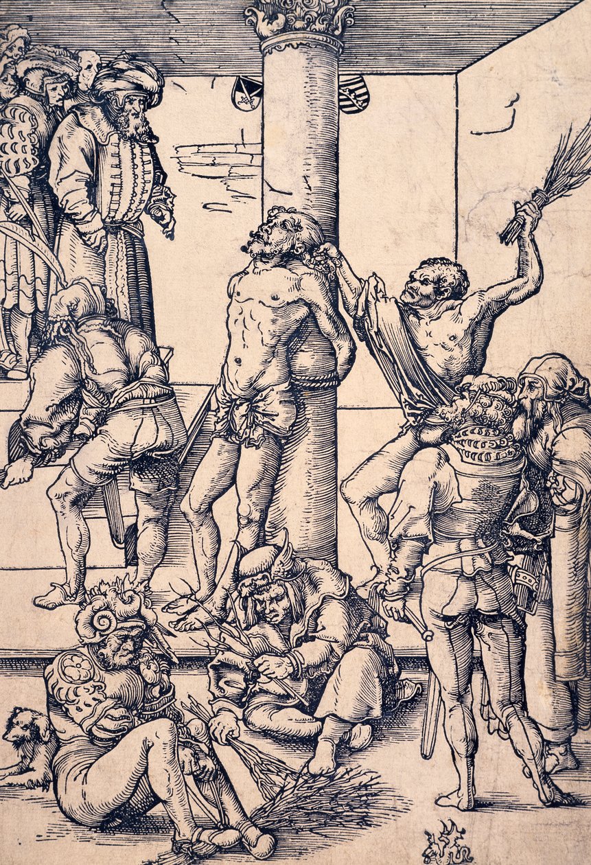 Die Geißelung Christi, von Lucas Cranach dem Älteren, Holzschnitt von Lucas the Elder Cranach
