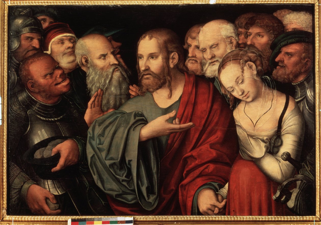Christus und die Ehebrecherin, nach 1532 von Lucas the Younger Cranach
