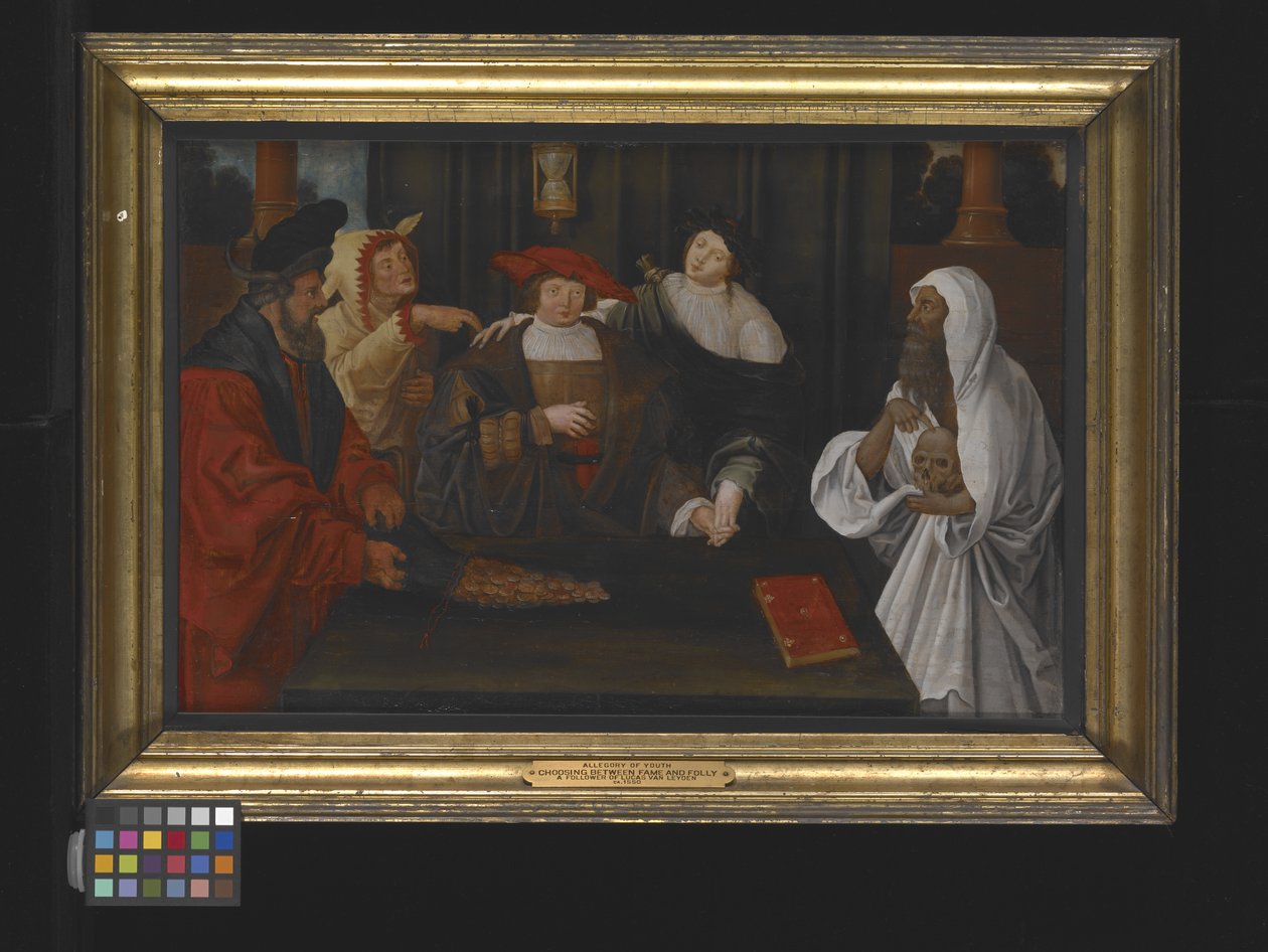 Allegorie Der Jugend Zwischen Ruhm Und Torheit von Lucas van Leyden