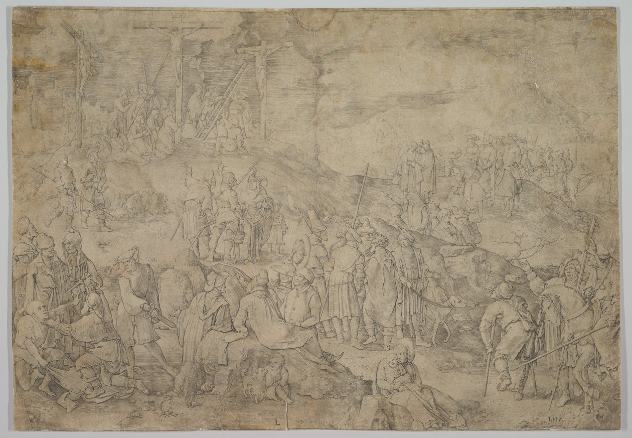 Kalvarienberg Golgatha, 1517 von Lucas van Leyden