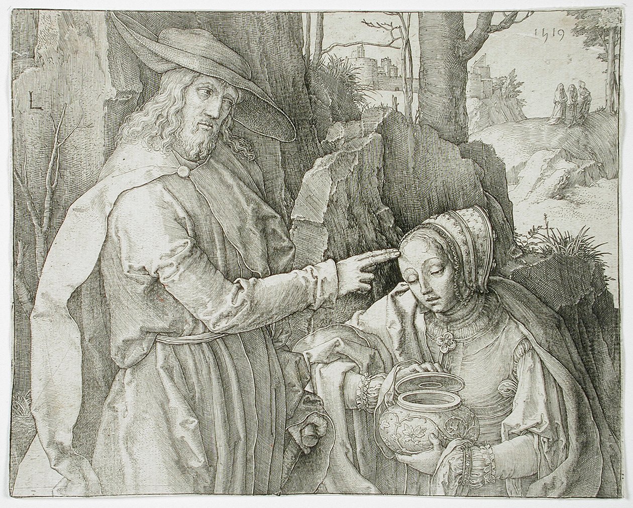 Christus erscheint der heiligen Maria Magdalena als Gärtner von Lucas van Leyden
