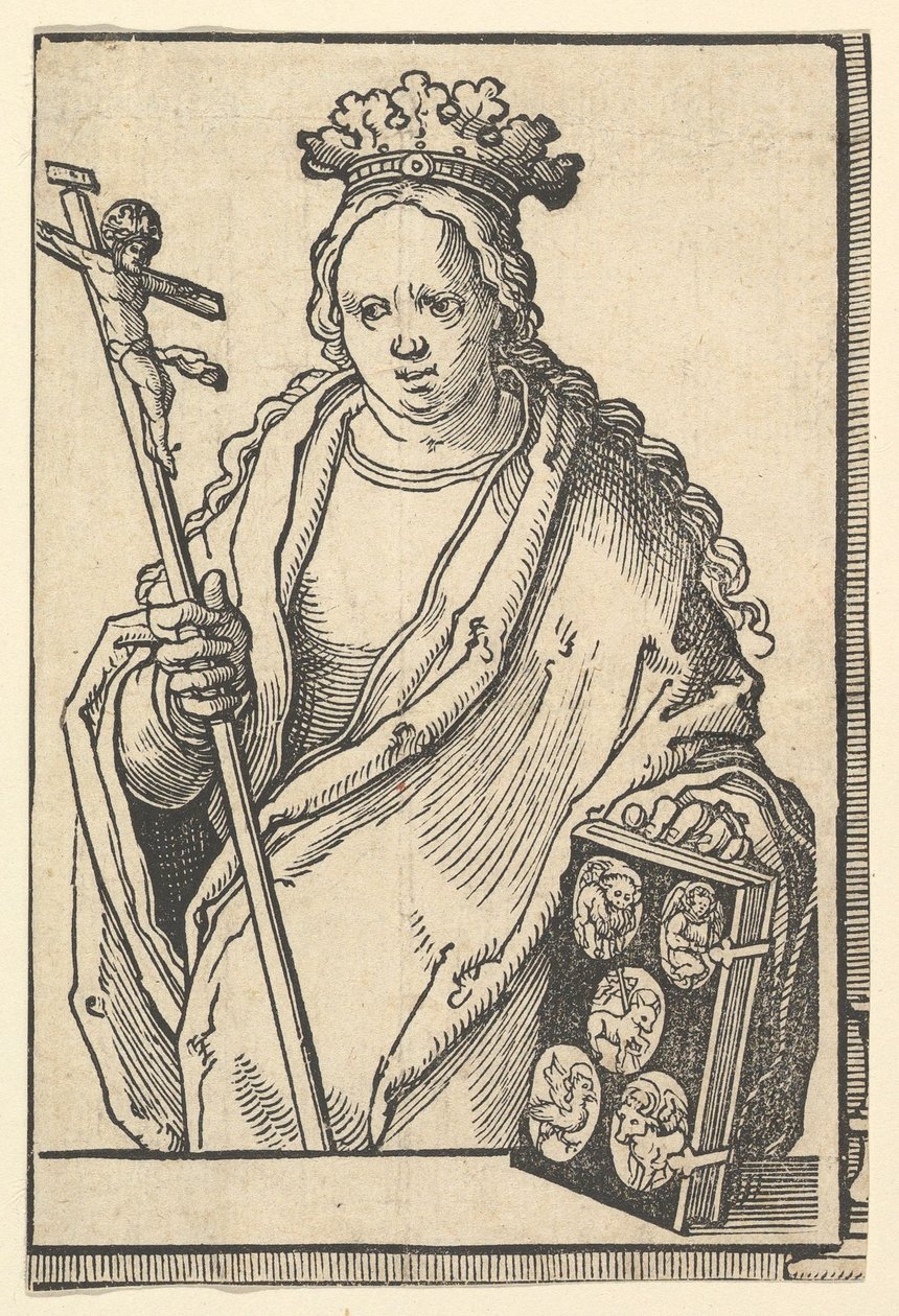 Ecclesia Christi Glaube, aus der Serie der Sibyllen von Lucas van Leyden