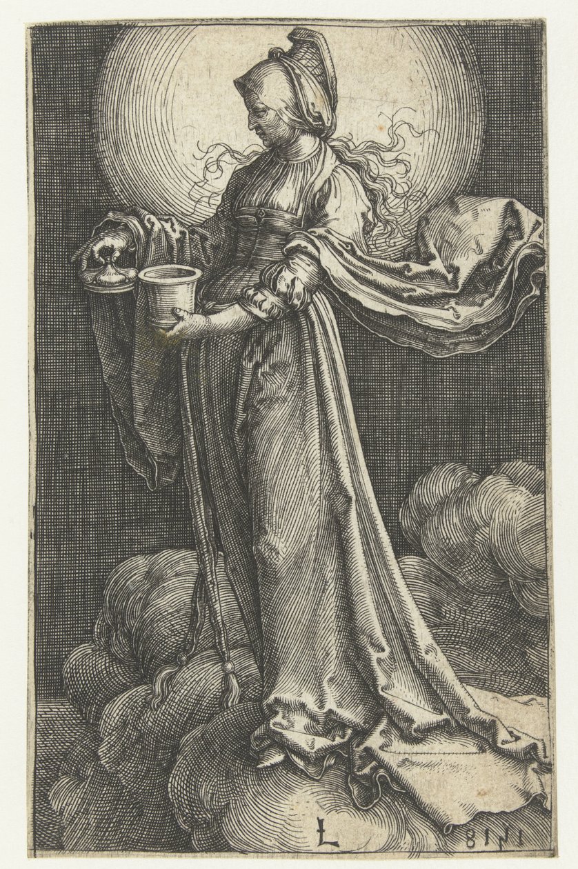 Maria Magdalena in den Wolken von Lucas van Leyden