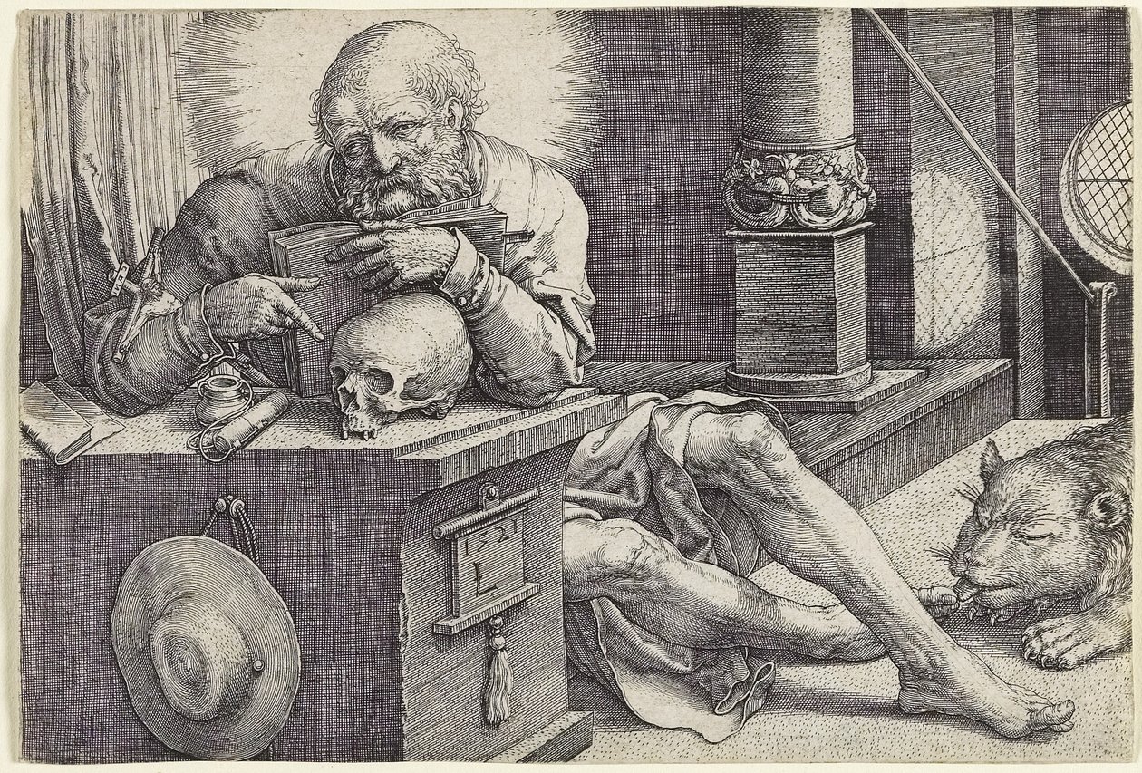 Heiliger Hieronymus in seinem Studierzimmer, 1521 von Lucas van Leyden