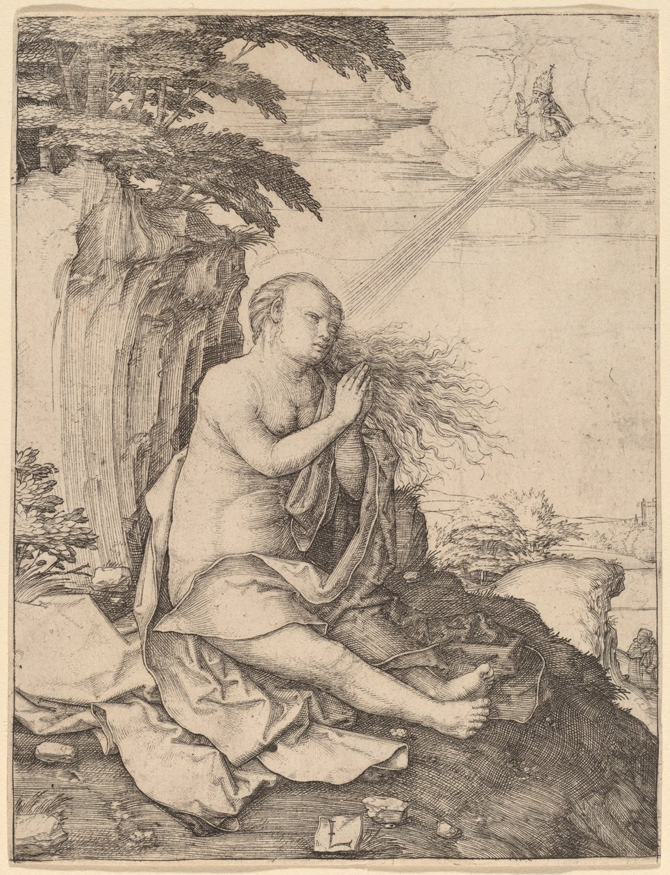 Die heilige Maria Magdalena in der Wüste von Lucas van Leyden