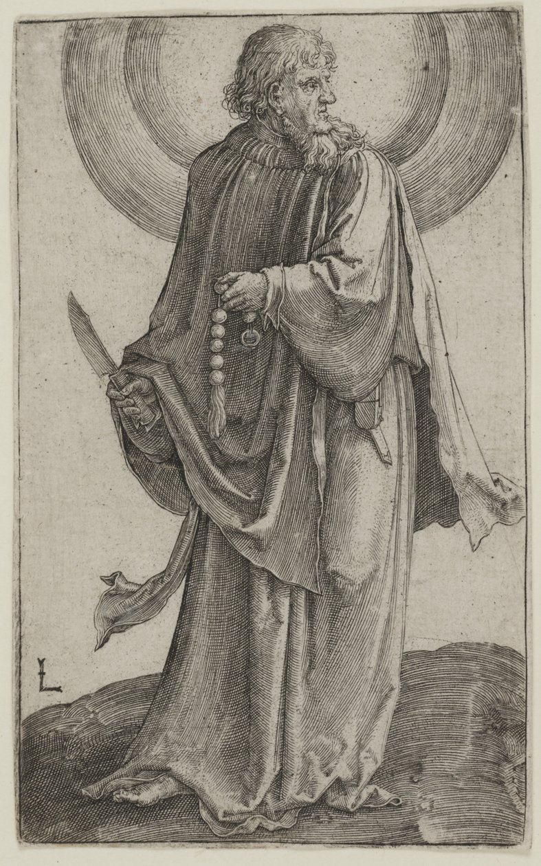 St. Bartholomäus, ca. 1511 (Gravur) von Lucas van Leyden